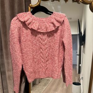 Greylin ruffle collar sweater